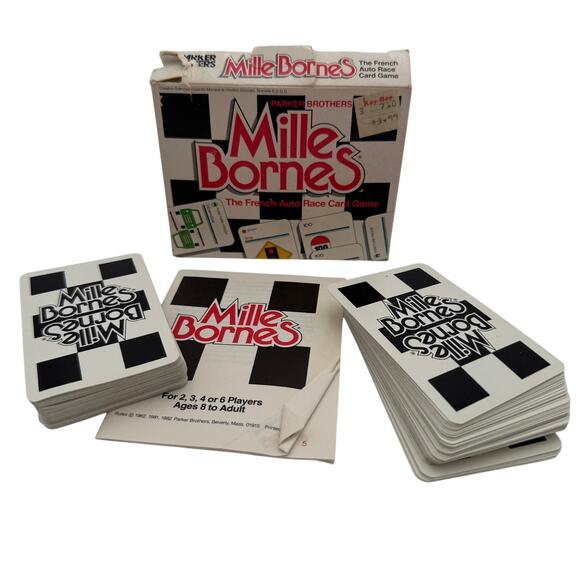 Vintage Mille Bornes Card Game 1982 Parker Brothers Complete - Picture 1 of 7